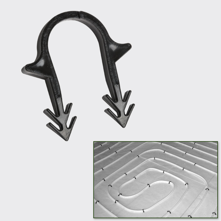 Plastic piercing clamp for floor heating SHORT 1