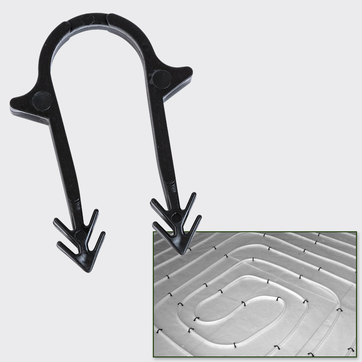 Plastic piercing clamp for floor heating LONG 1